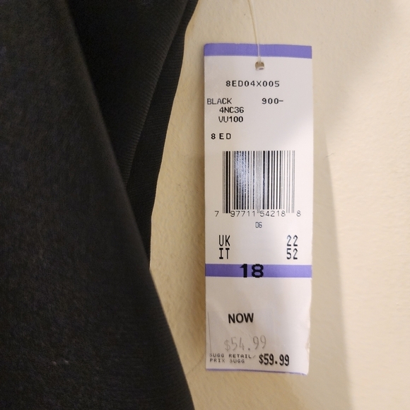 le Suit Women's Black Flat Front Dress pants plus size 18 NWT - Picture 6 of 12